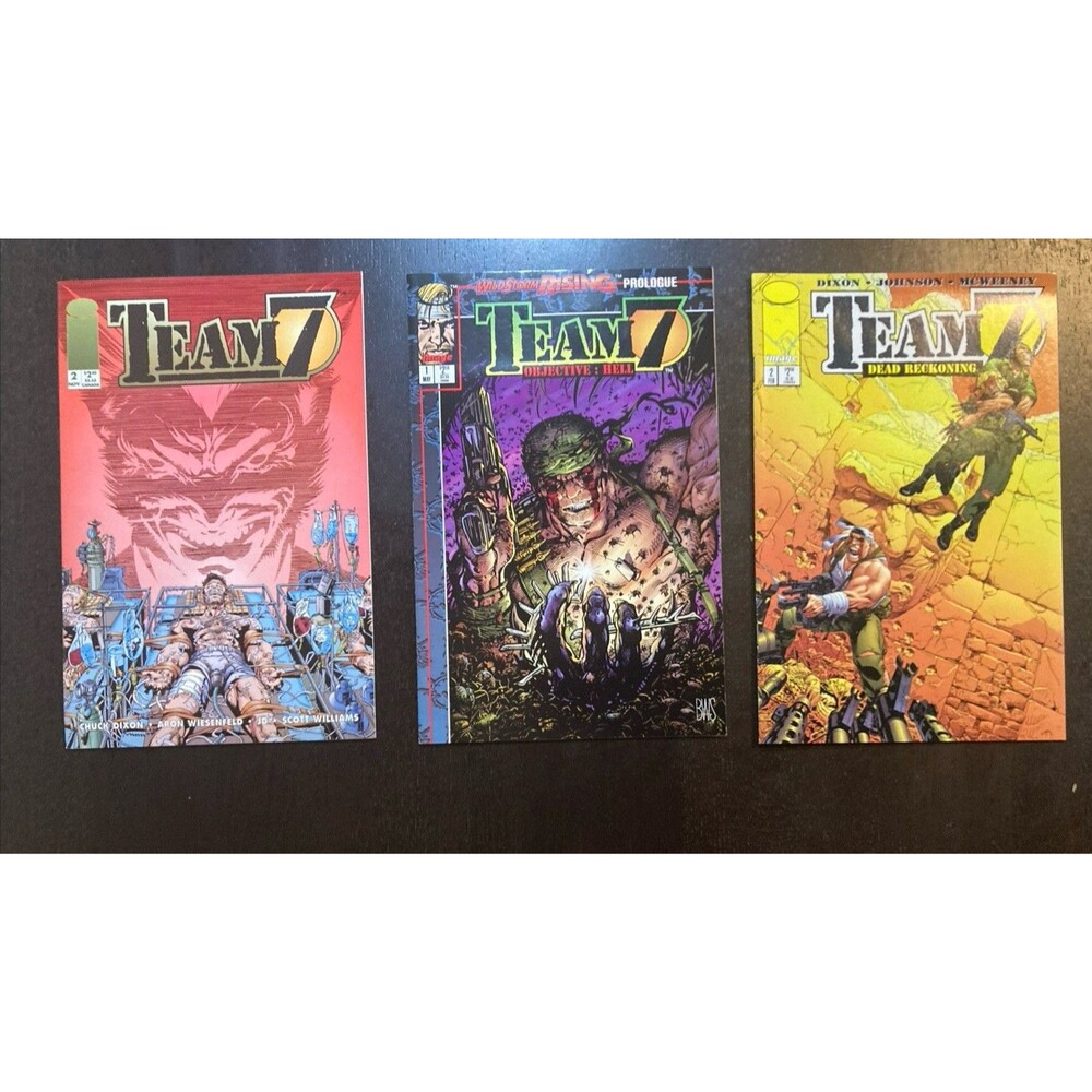 Team 7: Assorted Set of 3, Image Comics (1994-96) Dead Reckoning 1st Print